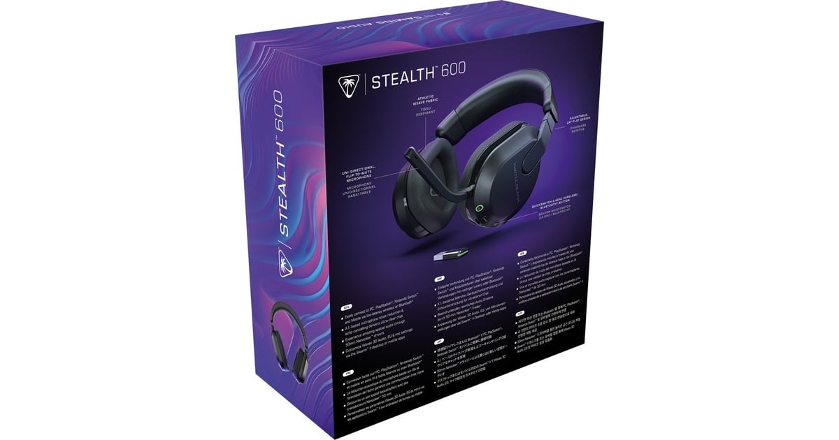 Turtle BeachStealth 600 Gen3 Wireless Multiplatform  over-ear gaming headset  (Zwart, PC, Bluetooth / 2,4GHz)