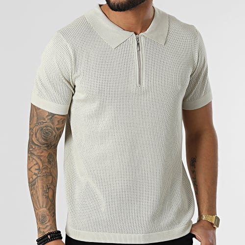 Polo à Manches Courtes FA Beige