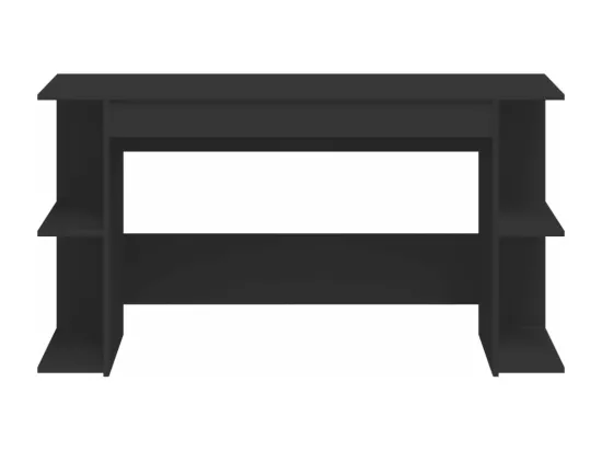 Bureau noir 140x50x75 cm bois d'ingénierie