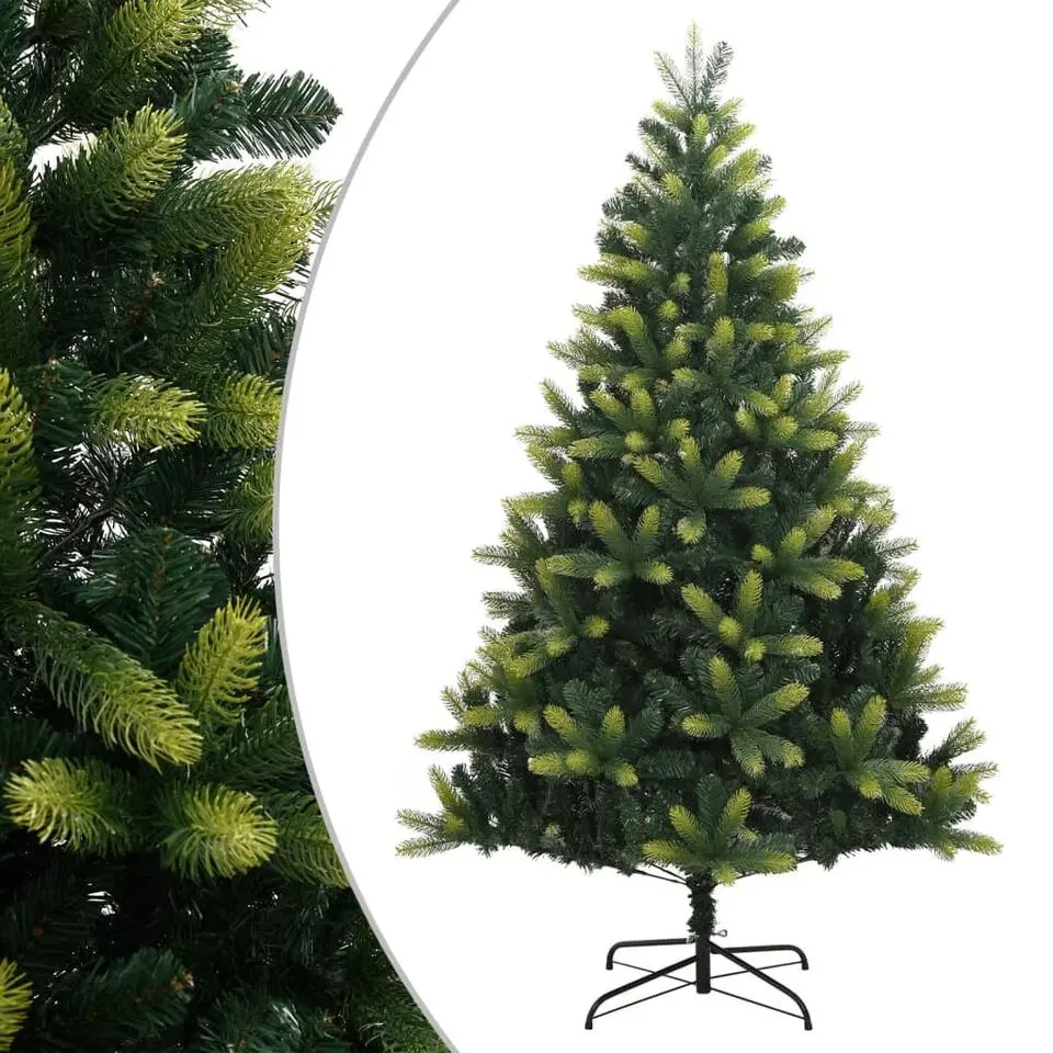 vidaXL - Gescharnierde Kunstkerstboom - Groen - 210 cm