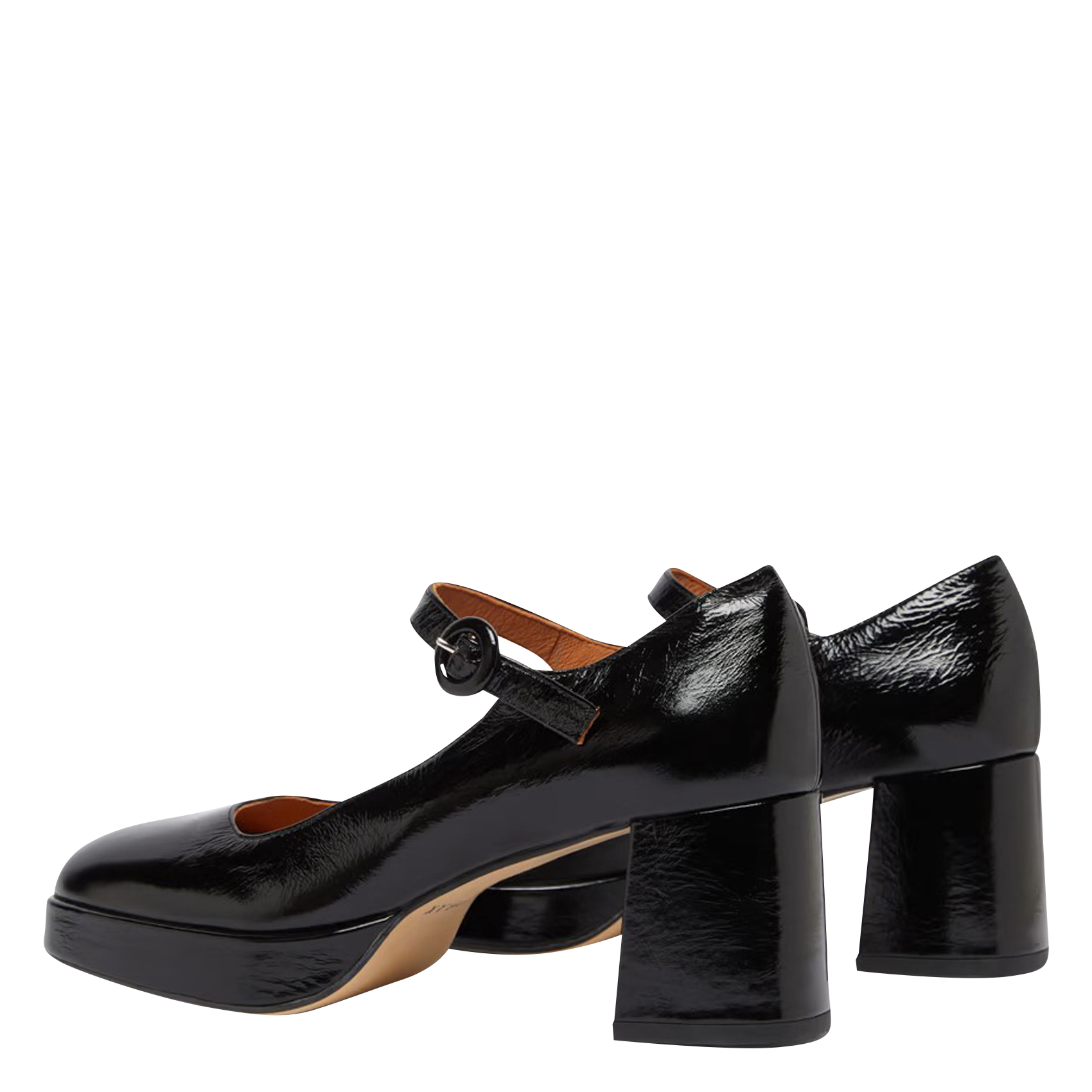 VUELO - Babies à talons hauts en cuir| Noir