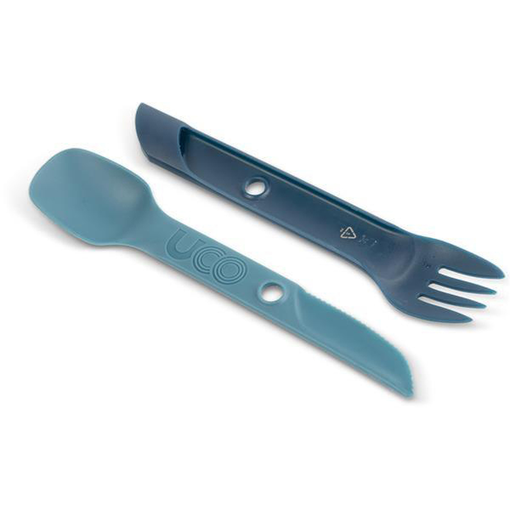 Uco - Lot de 2 Couverts 3 en 1 Switch Eco Bleu
