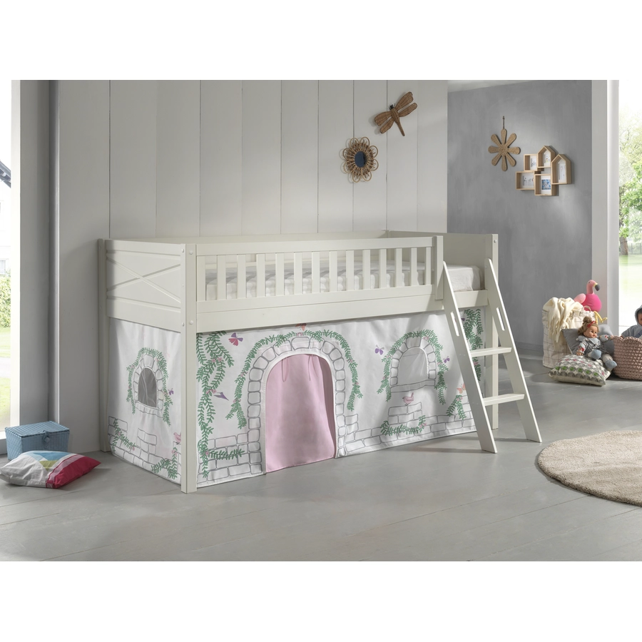 VIPACK Spielbett SCOTT 90 x 200 cm Birdy weiß