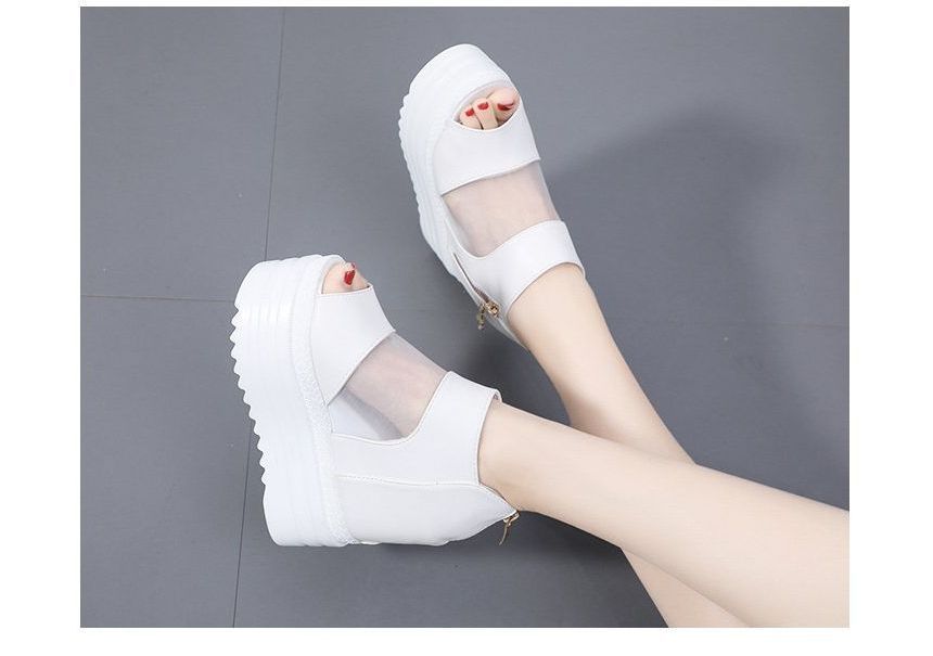 Vindler - Platform Wedge Sheer Sandals