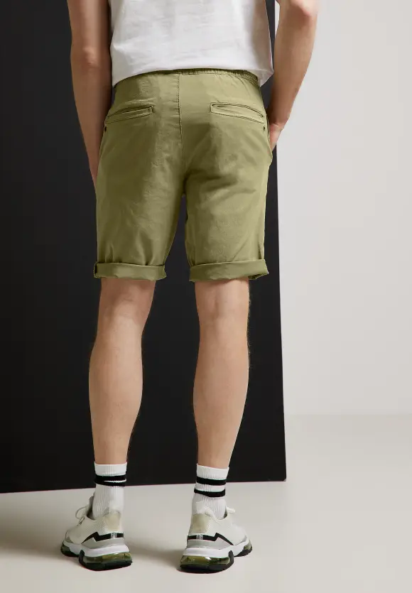 Regular Fit Chino Shorts - thyme green