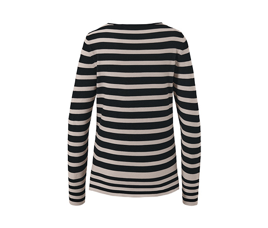Gestreifter Feinstrickpullover
