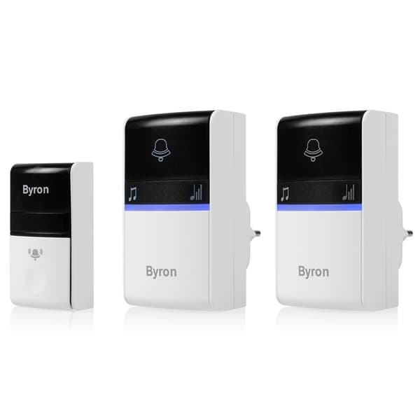 Byron Trådløs dørklokke Kinetic Uten batteri x2 mottakere