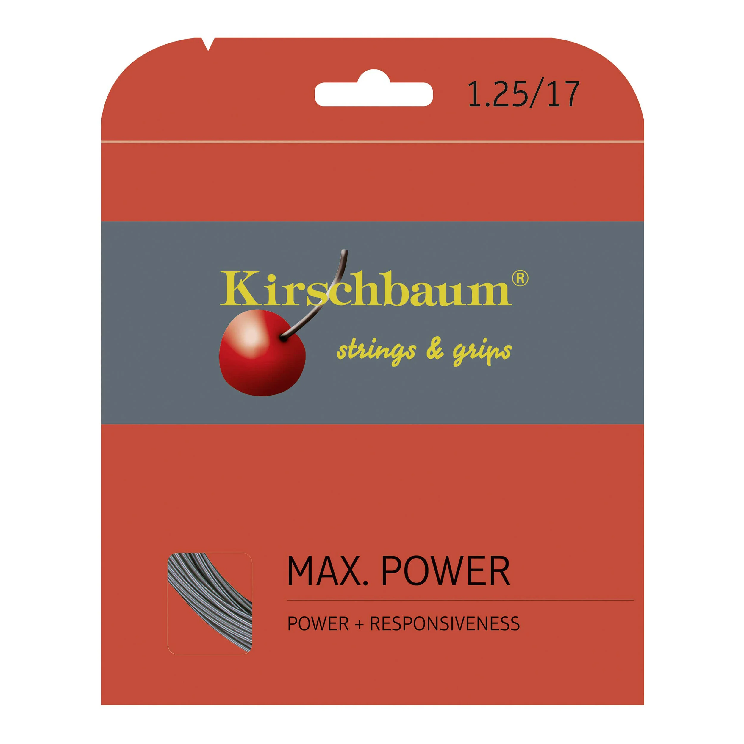 Kirschbaum Max Power Cordage En Garniture 12m - Anthracite