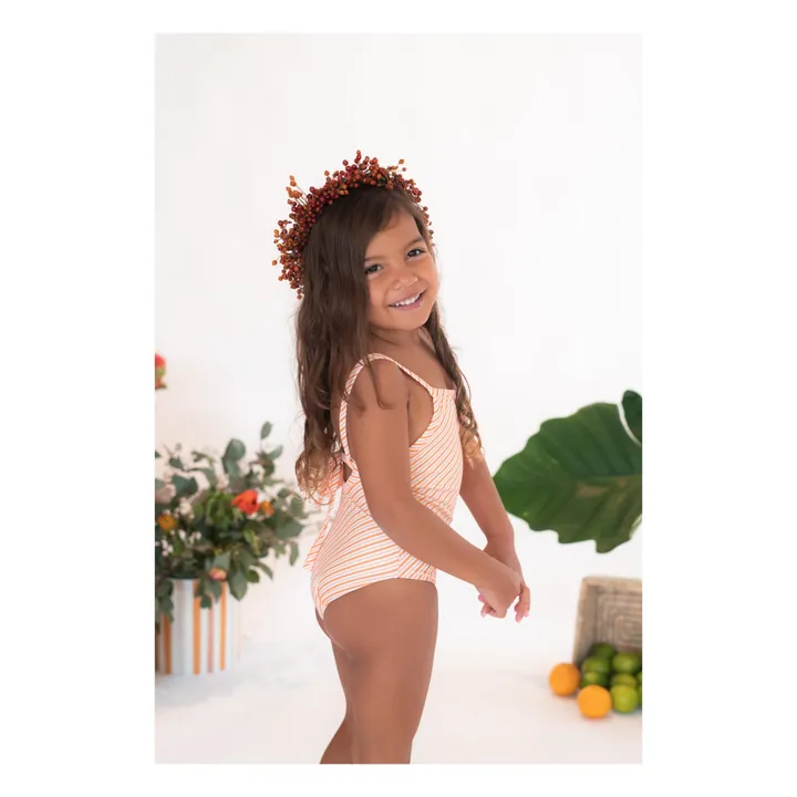 Ina Swim Maillot 1 Pièce Mara Rayé | Corail