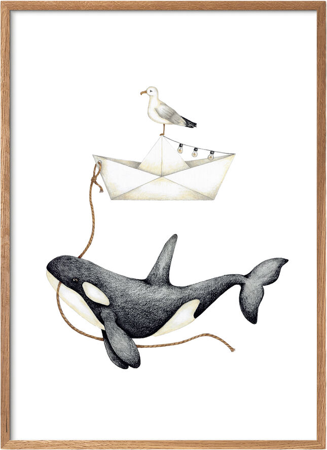 Poster & Frame Ephie Studio - Spækhuggeren og Mågen Flerfarvet