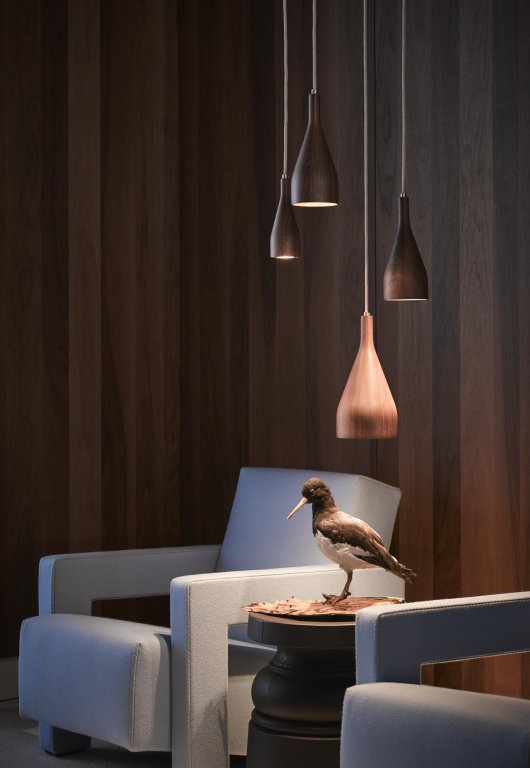Hollands Licht Timber hanglamp small Ø6.8 walnoot