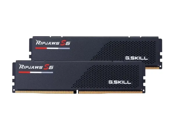 G.Skill Ripjaws S5 - DDR5 - sæt - 32 GB: 2 x 16 GB - DIMM 288-PIN lav profil - 6800 MHz / PC5-54400 - CL34 - 1.4 V - ikke bufferet - on-die ECC - mat sort