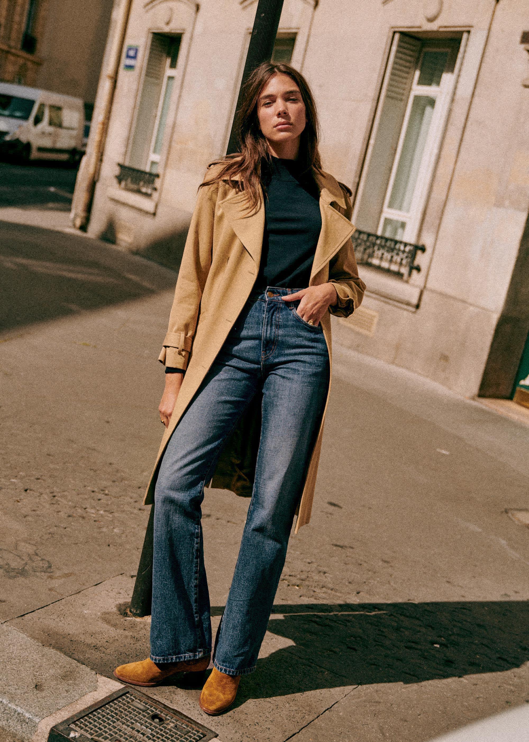 Pantalon Serge - Bleu denim foncé - E-SHOP/BAS Pantalons 5905582