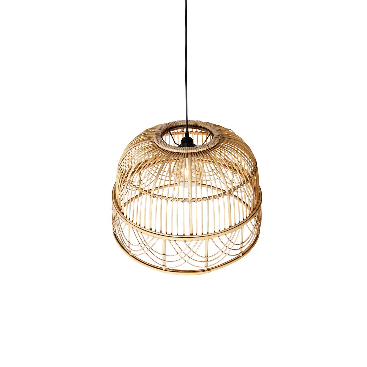 Smart hanglamp rotan 49 cm incl. Wifi G95 - Michelle