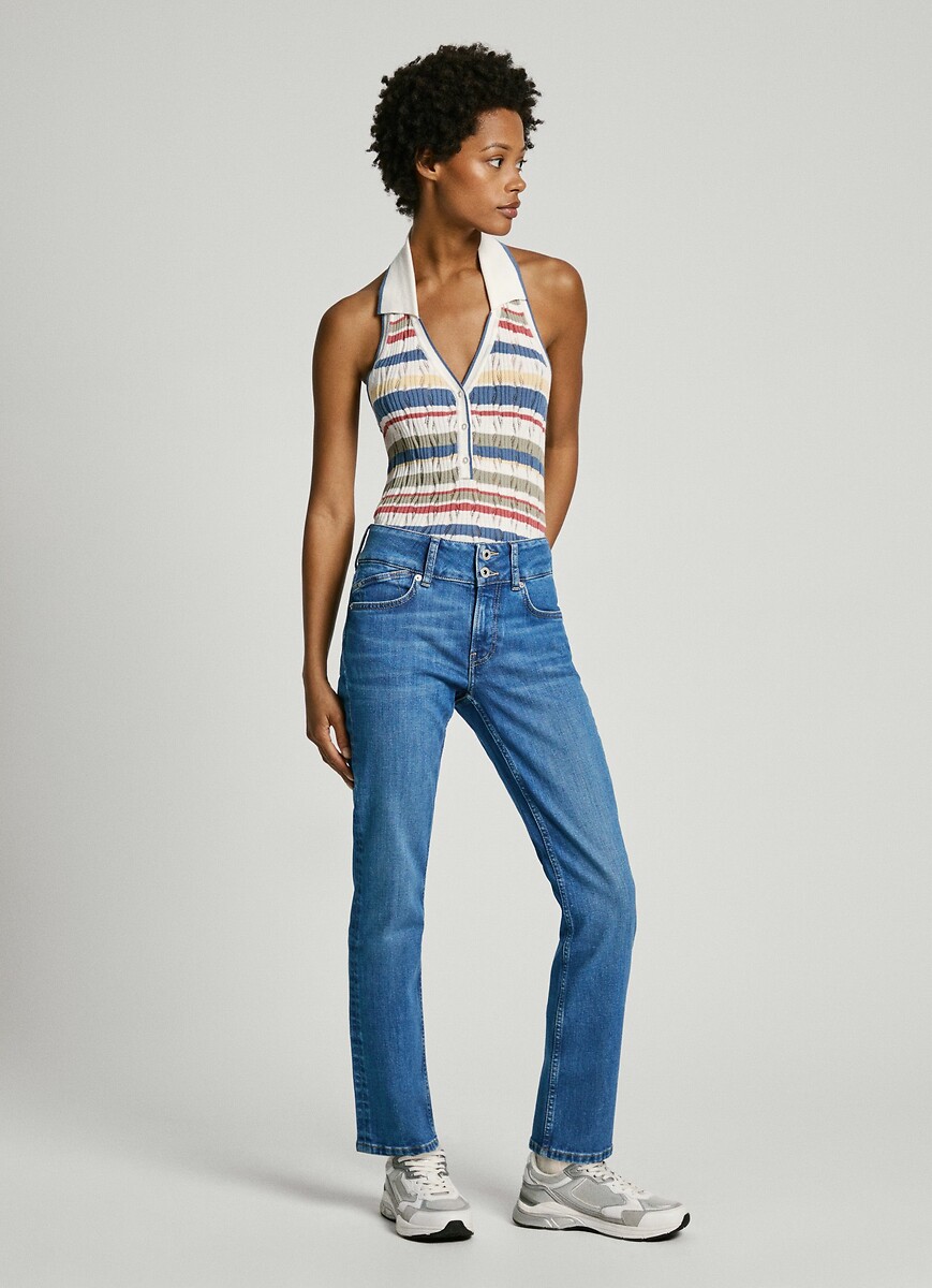 PEPE JEANS<br>Calça jeans slim, cintura padrão