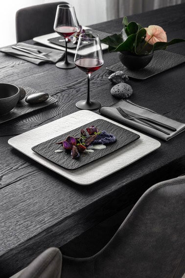 Villeroy & Boch Teller flach MANUFACTURE ROCK grau/ schwarz