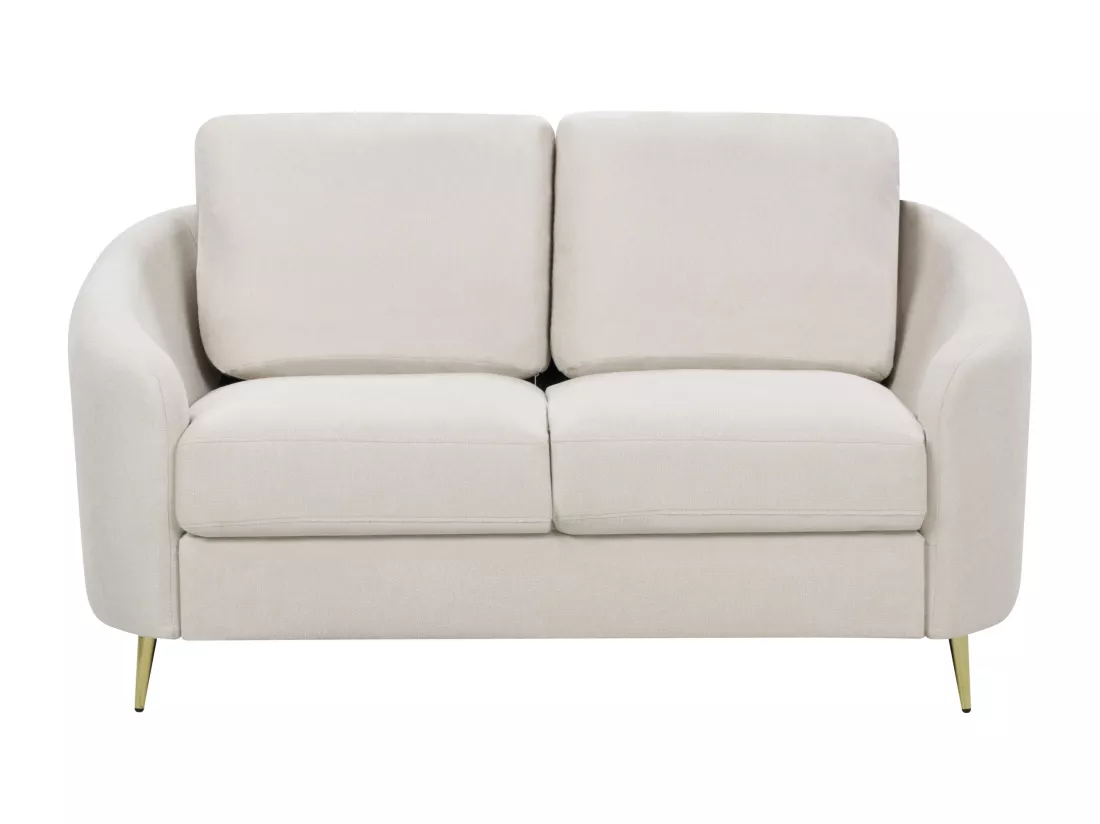 Canapé 2 places en tissu beige clair TROSA