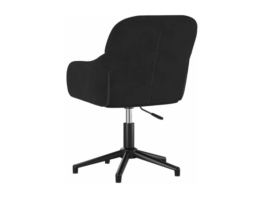 Chaise pivotante de bureau Noir Velours