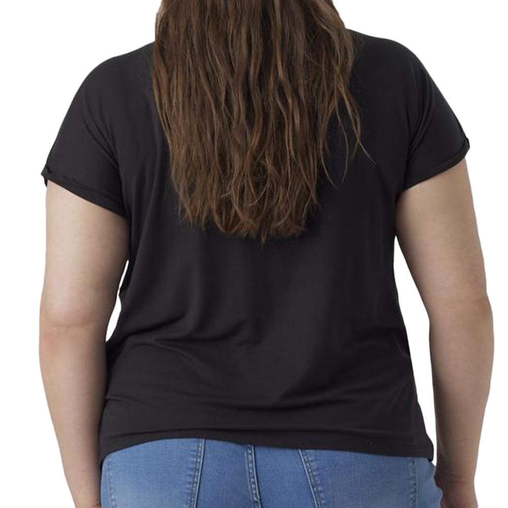 Vero Moda T-shirt Noir Femme Vero Moda Aya Curve