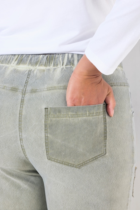 Hose, Joggpants, Crinkle, Pailletten,Elastikbund