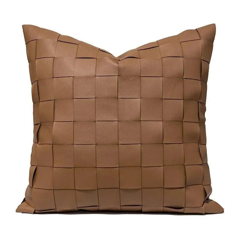 No.1 Nordic Knitted Leather Pillow Cases | Modern Home Decorative Cushion Cover