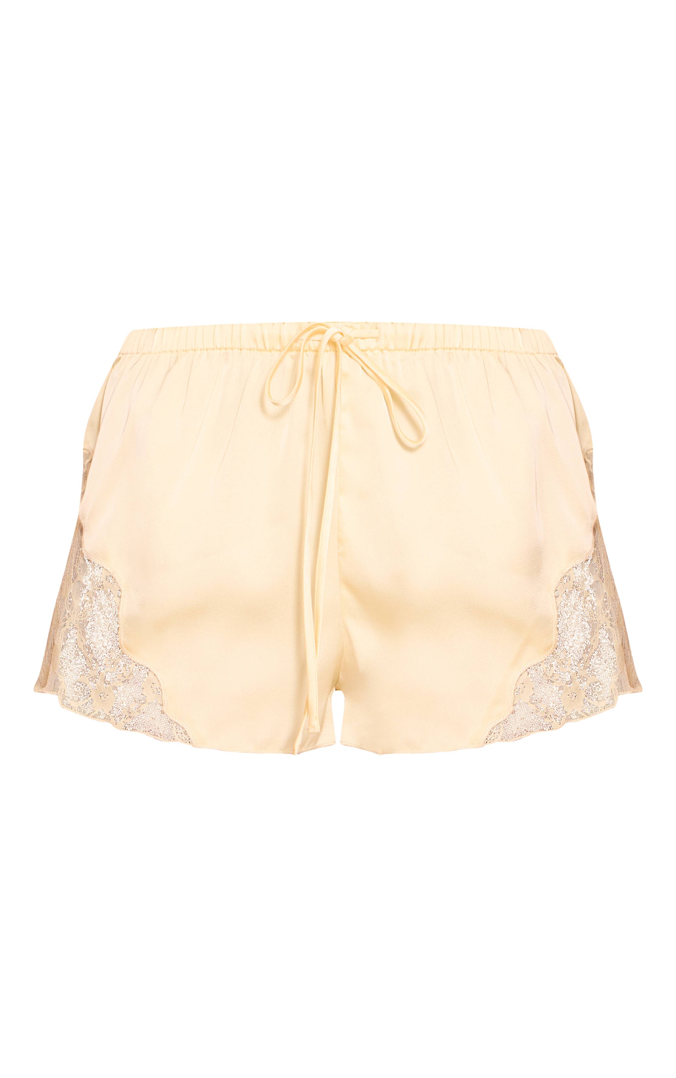 Citron Short En Satin À Lacets Avec Cordon De Serrage