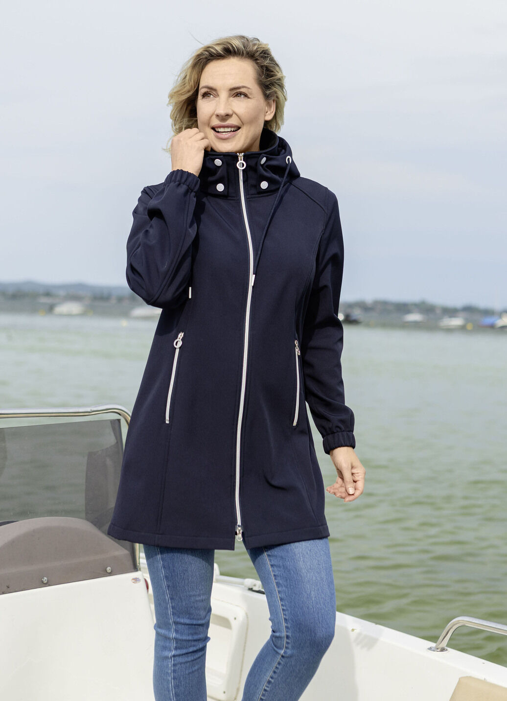 Longjacke aus Softshell