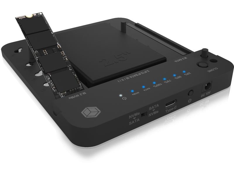ICY BOX Docking- und Klonstation IB-2915MSCL-C31 Klon- und Dockingstation für M.2 NVME und SATA 2.5''/3.5'' SSD/HDD