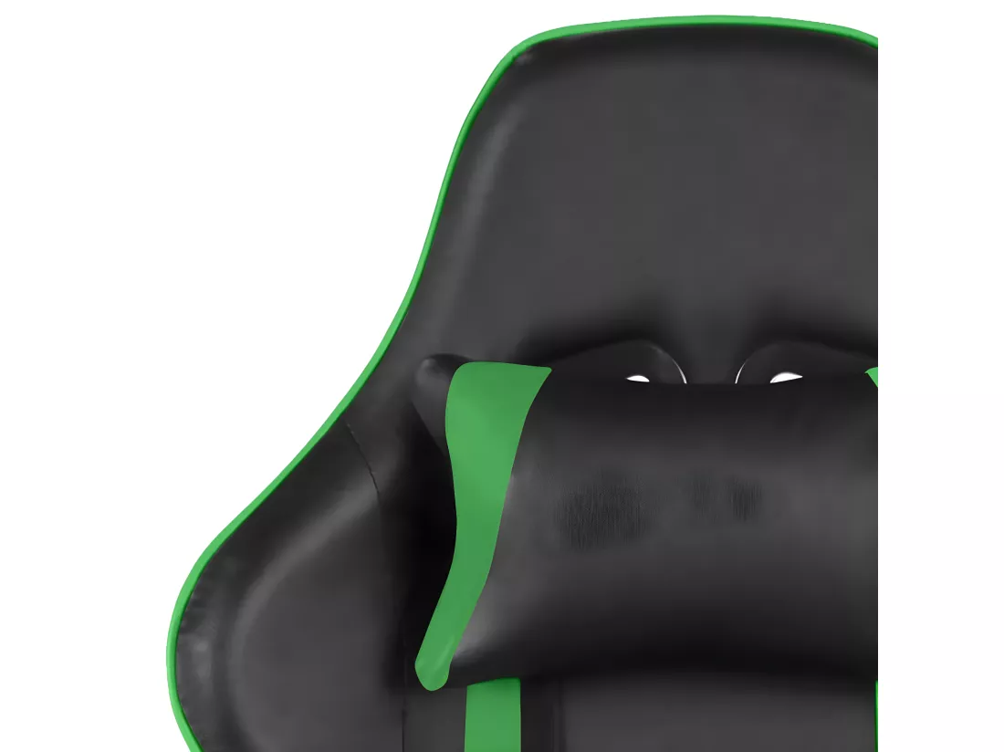 Chaise de jeu pivotante avec repose-pied Vert PVC