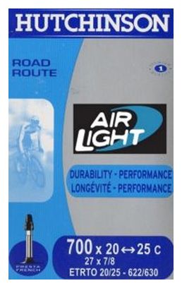 Hutchinson Chambre à Air Route AIRLIGHT 700x20/25 Valve 32 mm