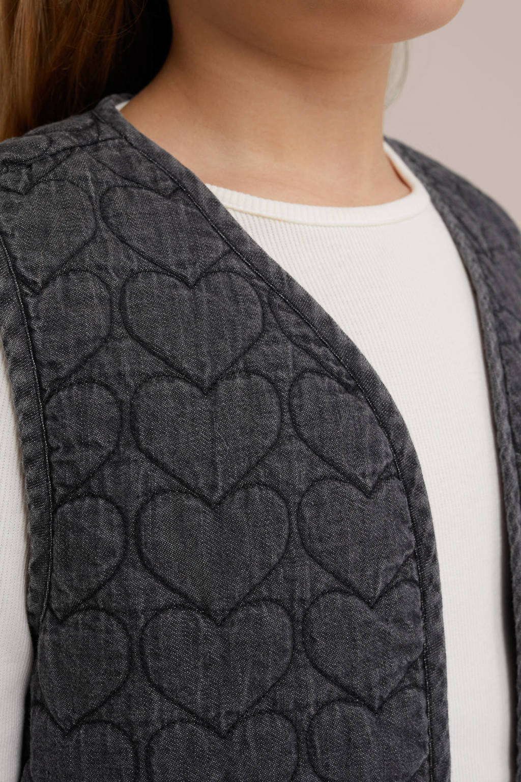 WE Fashion gilet grey denim