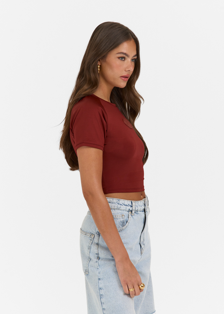 T mini t-shirt burgundy