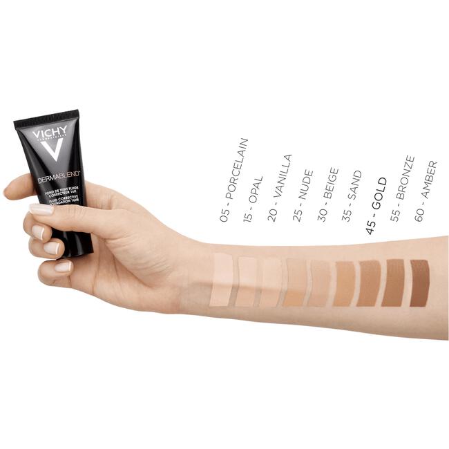 Vichy Dermablend Correctie Foundation nr45 Onzuivere Huid 30 ML