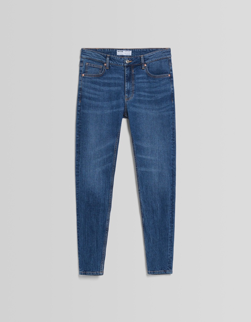 calças jeans super skinny