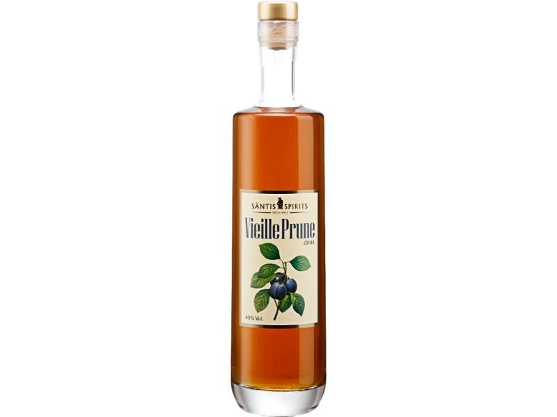 Säntis Malt Vieille Prune Doux 0.7 l Samtiger Obstbrand mit Aromen sonnengereifter Zwetschgen