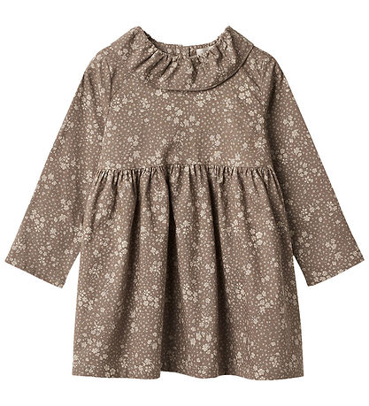 Wheat Kleid - Violetta - Cocoa Brown Blumen