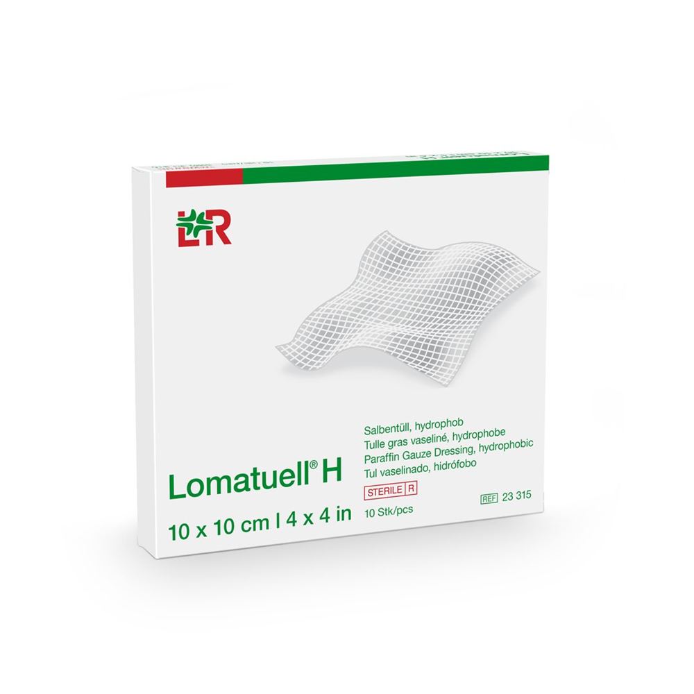 LOMATUELL H Salbentüll<br>10 Stück, 10x10cm, steril