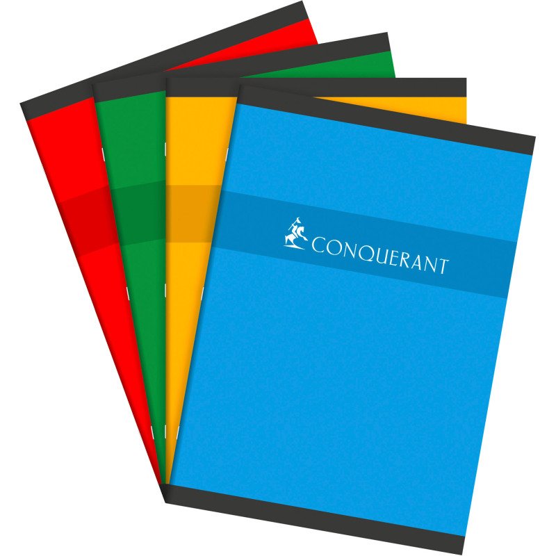 Cahier piqué Conquérant Sept A4 21 x 29,7 cm petits carreaux 96 pages