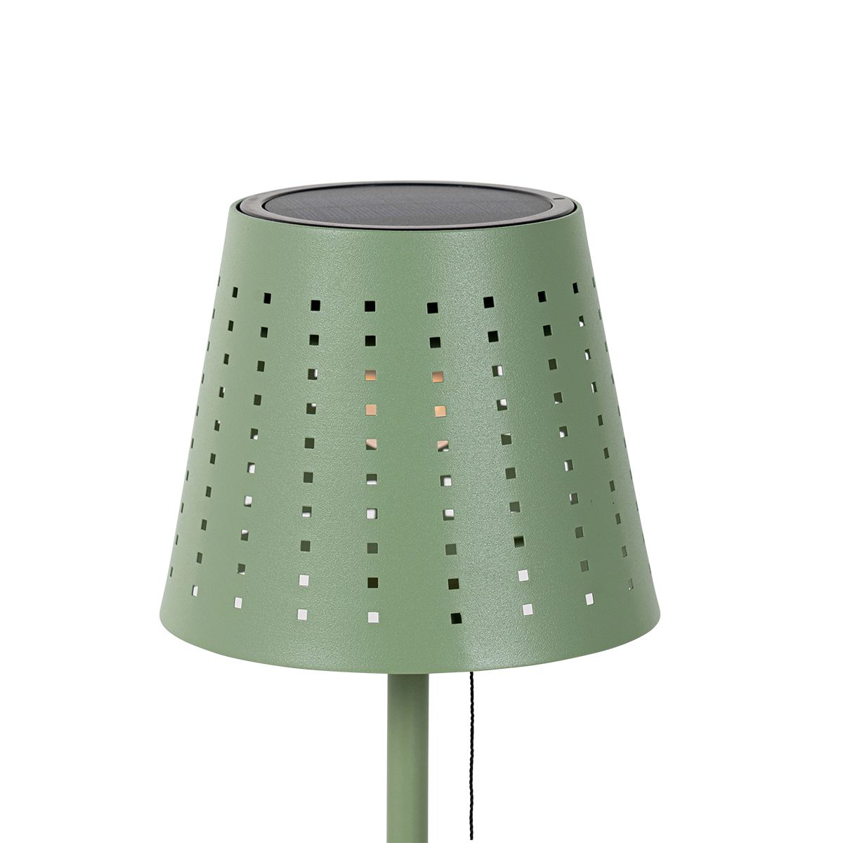 Buiten tafellamp groen incl. LED 3-staps dimbaar oplaadbaar en solar - Ferre