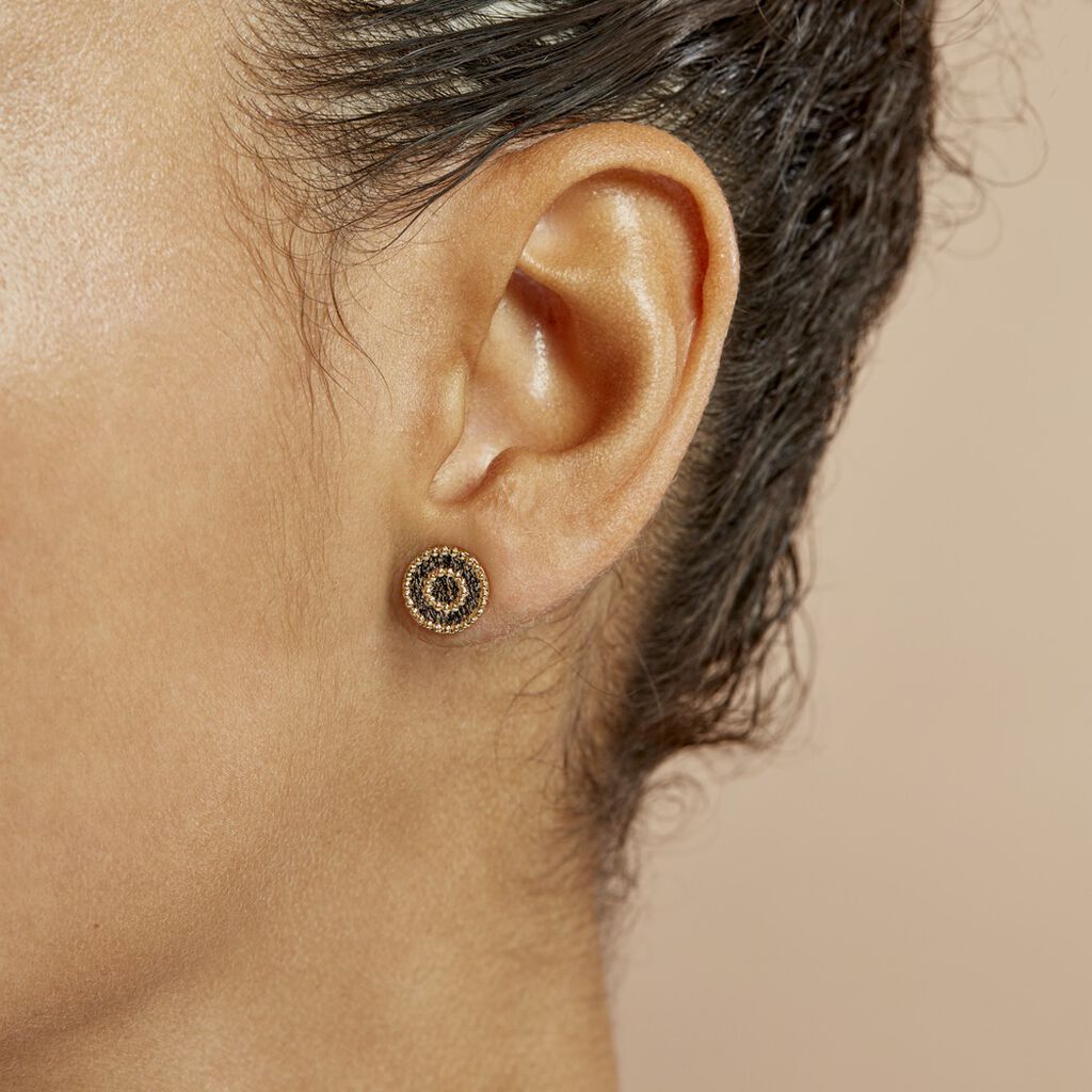 Boucles D'oreilles Puces Laria Plaqué Or Jaune