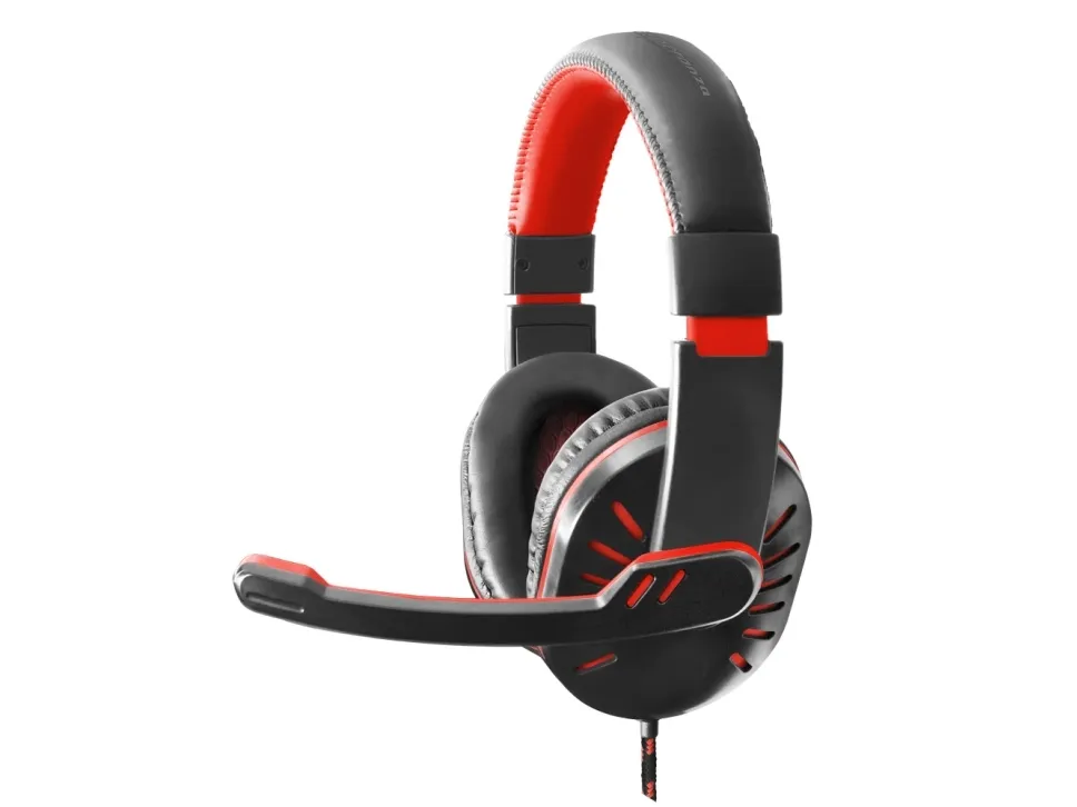 HEADPHONES WITH MICROPHONE FOR GAMERS CROW RED