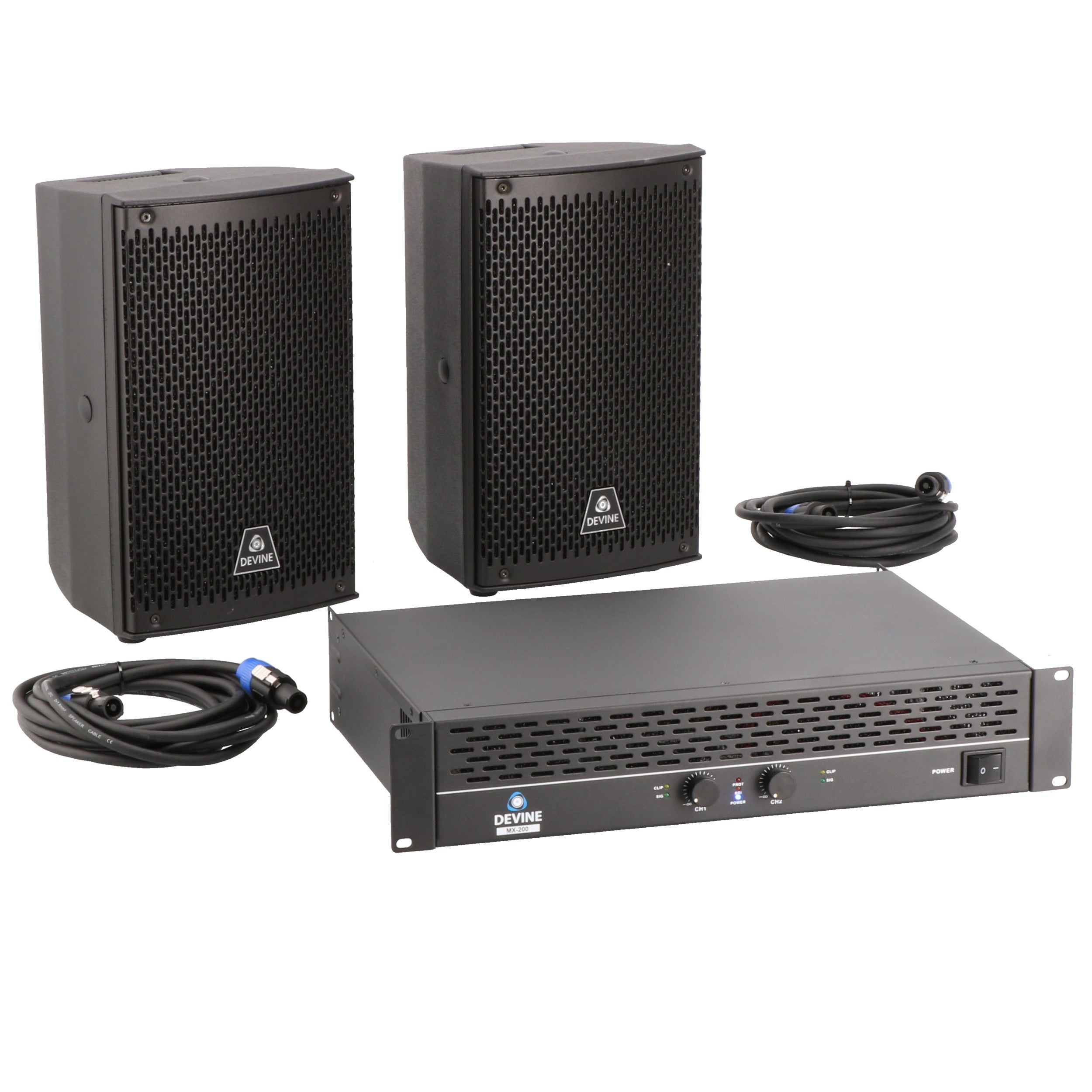 Devine Onyx 6 set (2x) + versterker