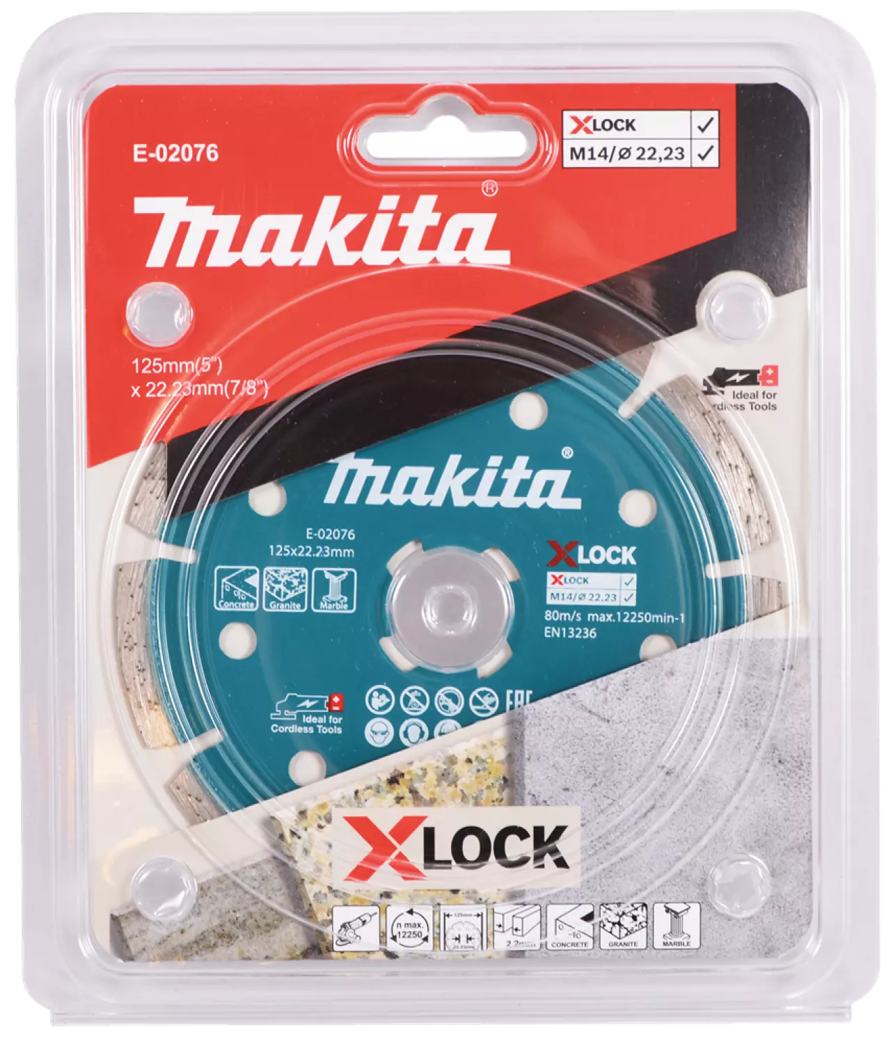 Makita E-02076 X-Lock Diamantschijf - 125x22,23mm