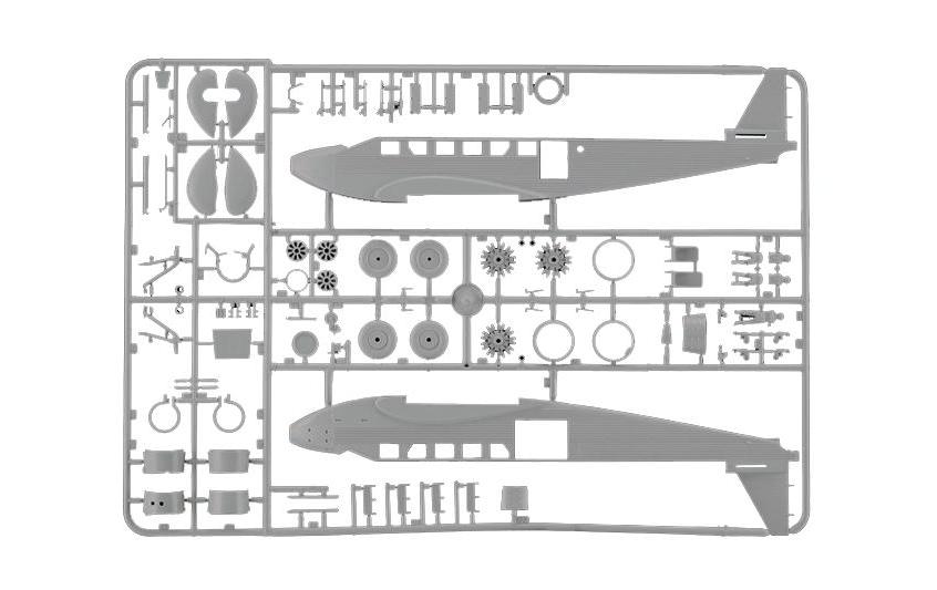 Bausatz Junkers Ju-52/3m «Tante Ju» 1:72Kunststoff Modellbausatz