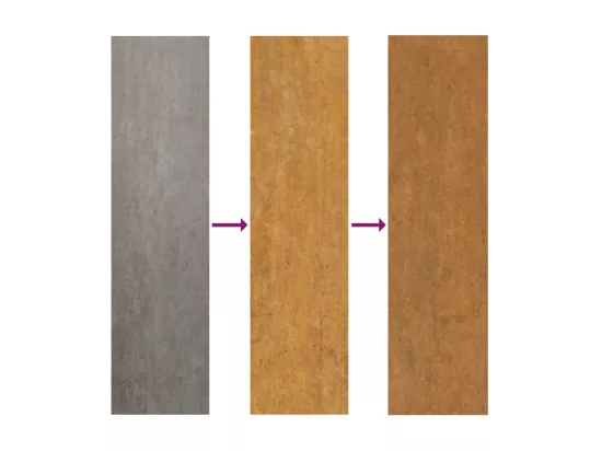 Portail de jardin 85x75 cm acier corten conception d'herbe