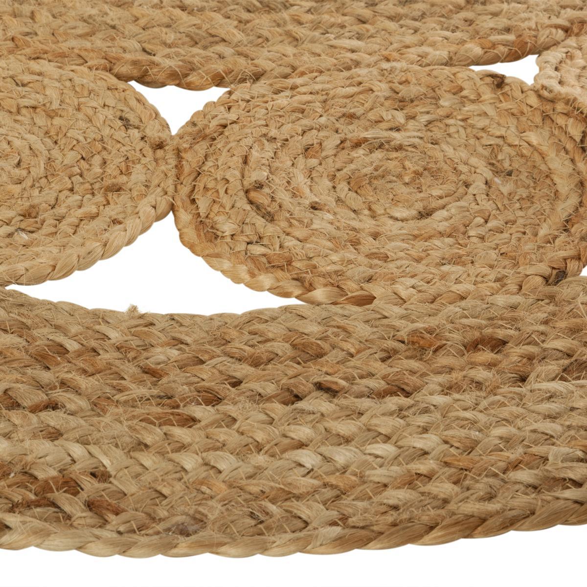 TAPIS JUTE AJOURE D.120CM