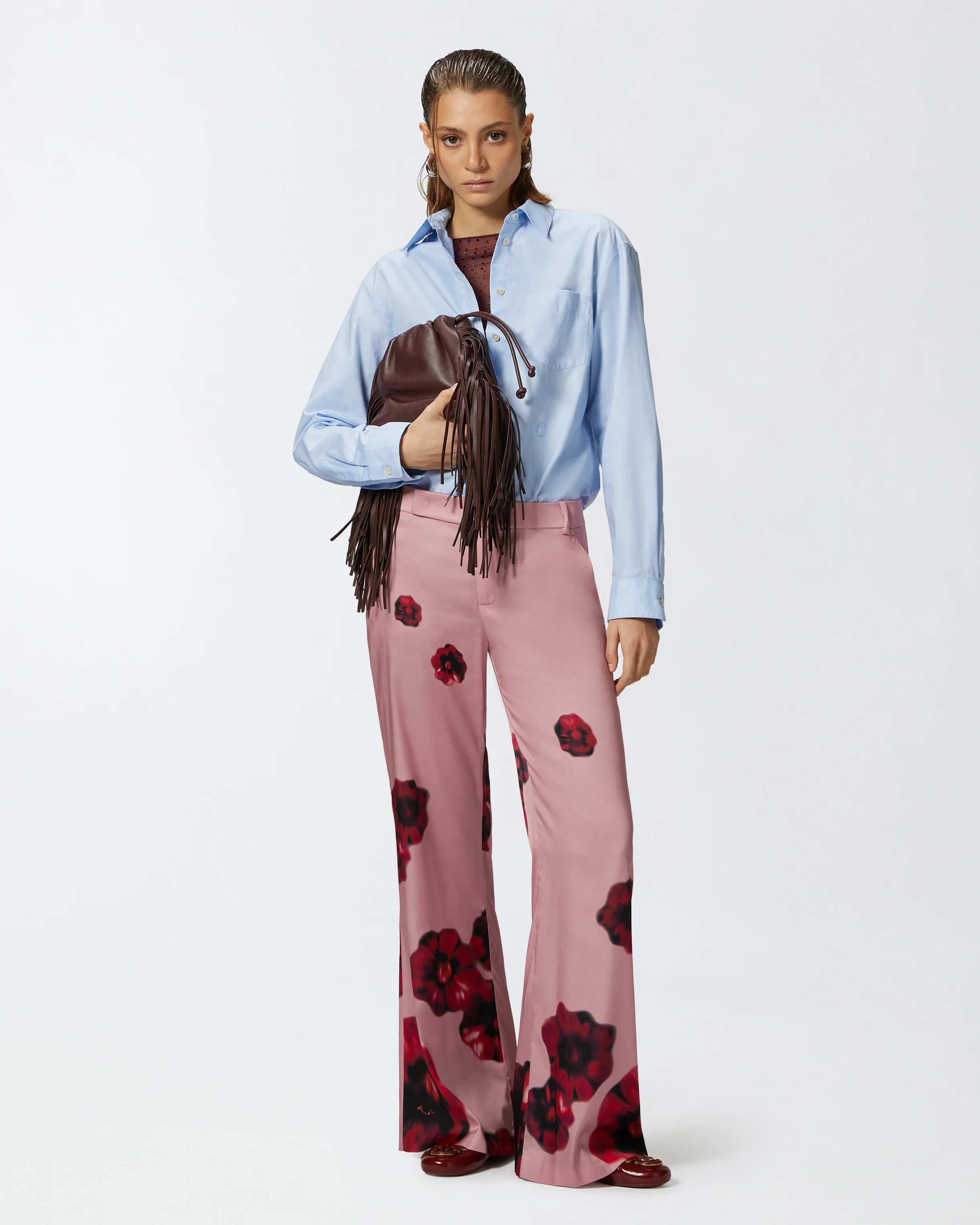 Pantalon à imprimé floral | Multicolore
