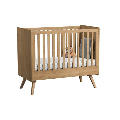 Chambre DUO VINTAGE lit 60x120 commode Bois - VOX