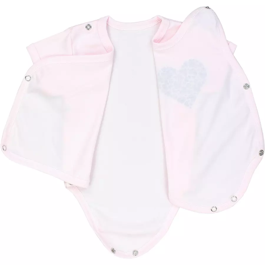 TupTam Baby Mädchen Kurzarm Wickelbody 5er Set rosa Modell 1