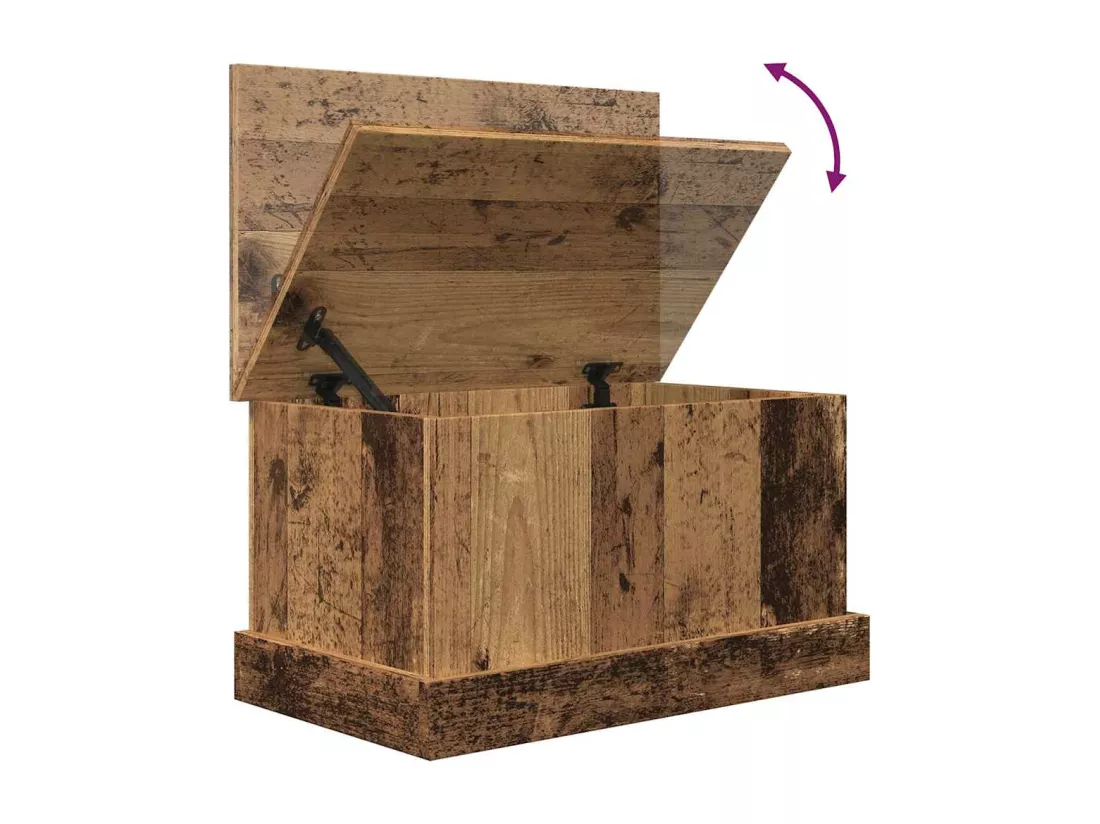 Boîtes de rangement vieux bois 30x50x28 cm bois d'ingénierie